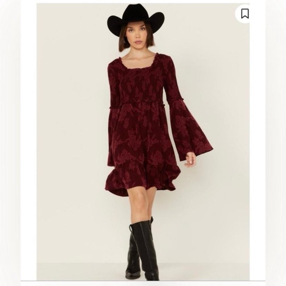 Wild Moss Dresses & Skirts - Maroon western dress